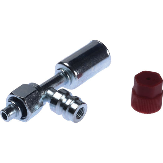 OEX Steel Fitting #6 fits Beadlock #6 Straight w/ R134a Port SFX1301-3