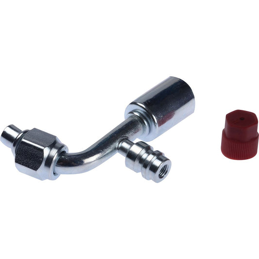 OEX Steel Fitting #8 fits Beadlock #8 90 Degree w/ R134a Port SFX1322-3