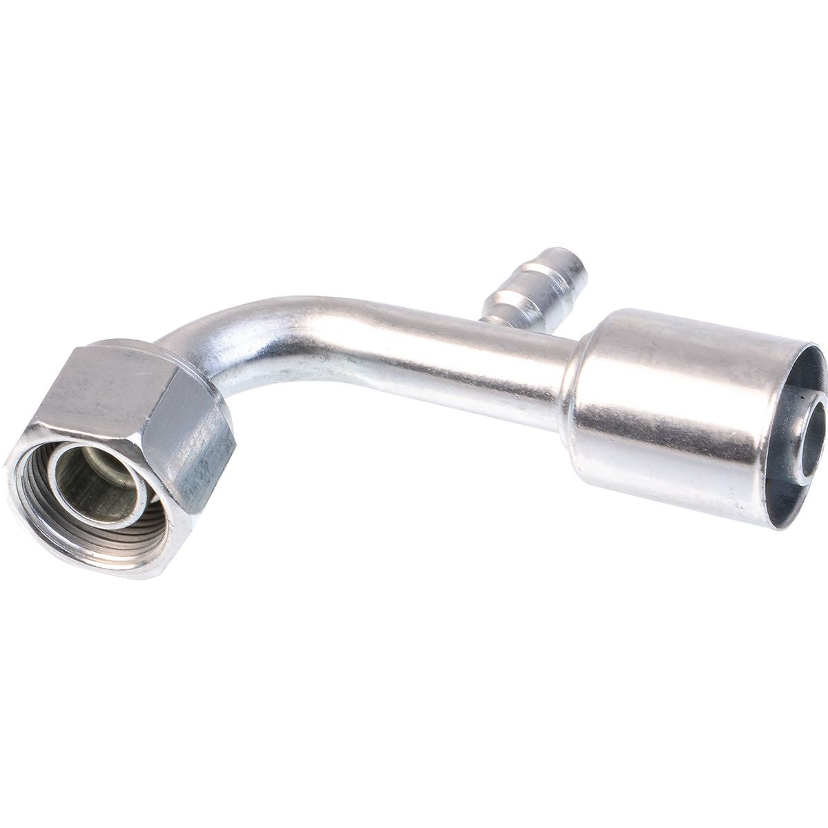OEX Steel Fitting #10 fits Beadlock Step Up #12 90 Degree w/ R134a Port SFX1327-3