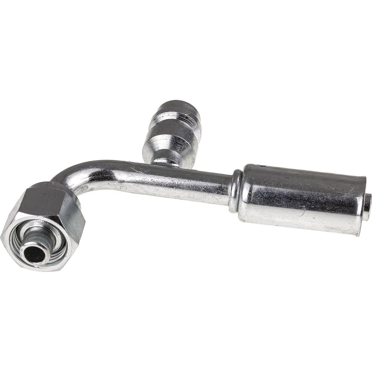 OEX Steel Fitting #6 fits Reduced Beadlock #6 90 Degree w/ R134a Port RSX1321-3