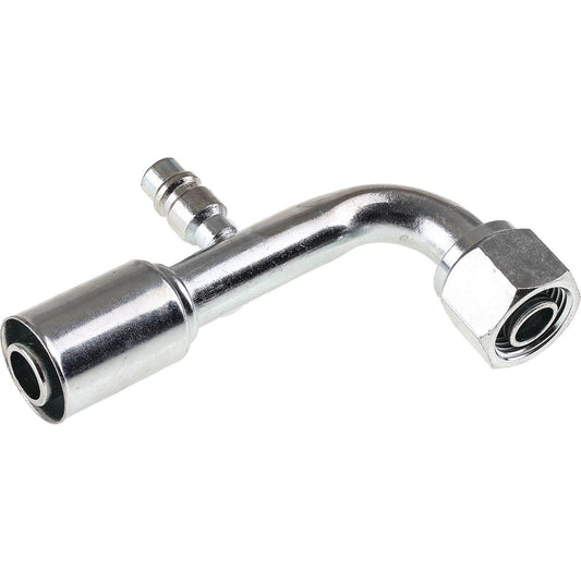 OEX Steel Fitting #10 fits Reduced Beadlock Step Down #12 90 Degree w/ R134a Port RSX1327-3