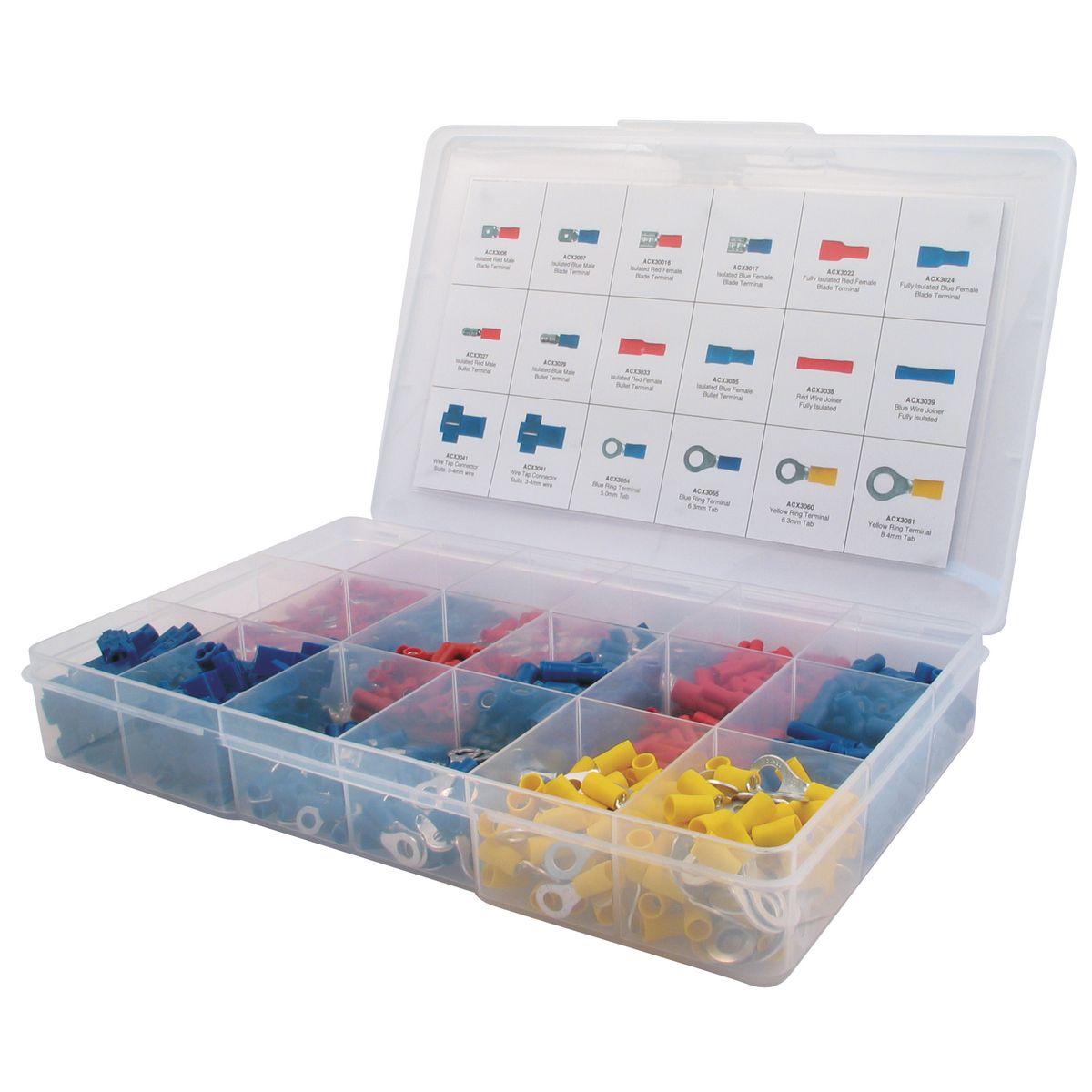 OEX Crimp Terminal Assortment Kit w/o Crimping Tool (840 Pack) ACX3101