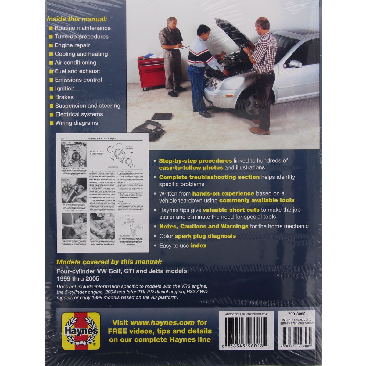 Haynes Repair Manual Suits VW Golf & Jetta 99-05 96018
