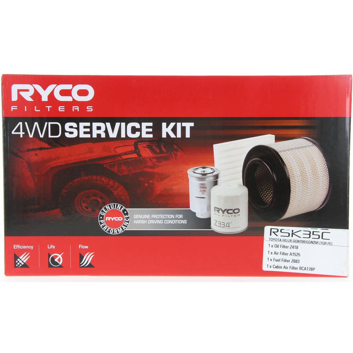 Ryco 4x4 Filter Service Kit RSK35C