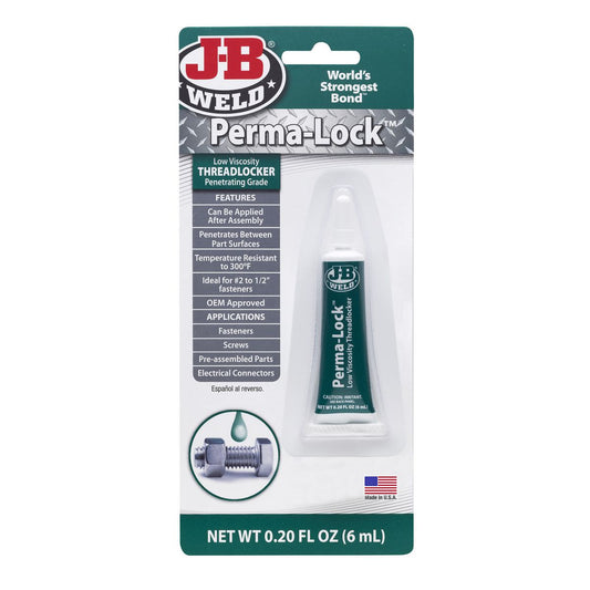 J-B Weld Thread-Lock 6ml Low Viscosity Green 6ml 29006