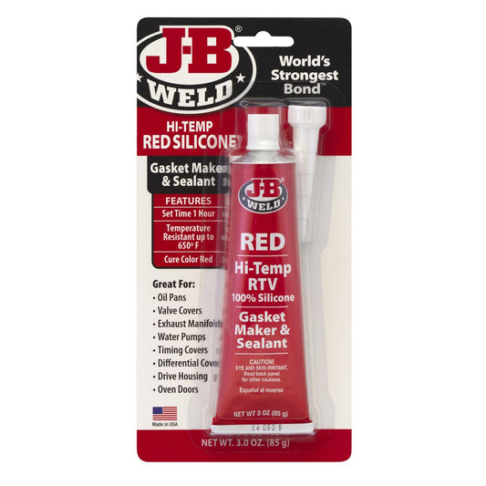 J-B Weld High Temp Silicone Sealant Red 85g 31314