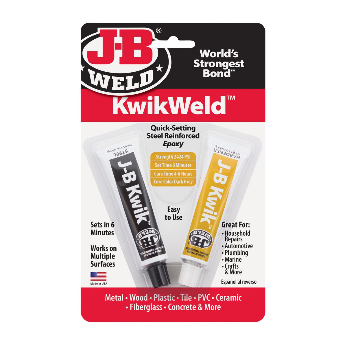 J-B Weld KwikWeld Twin TubeEpoxy 2x28.4g 8276