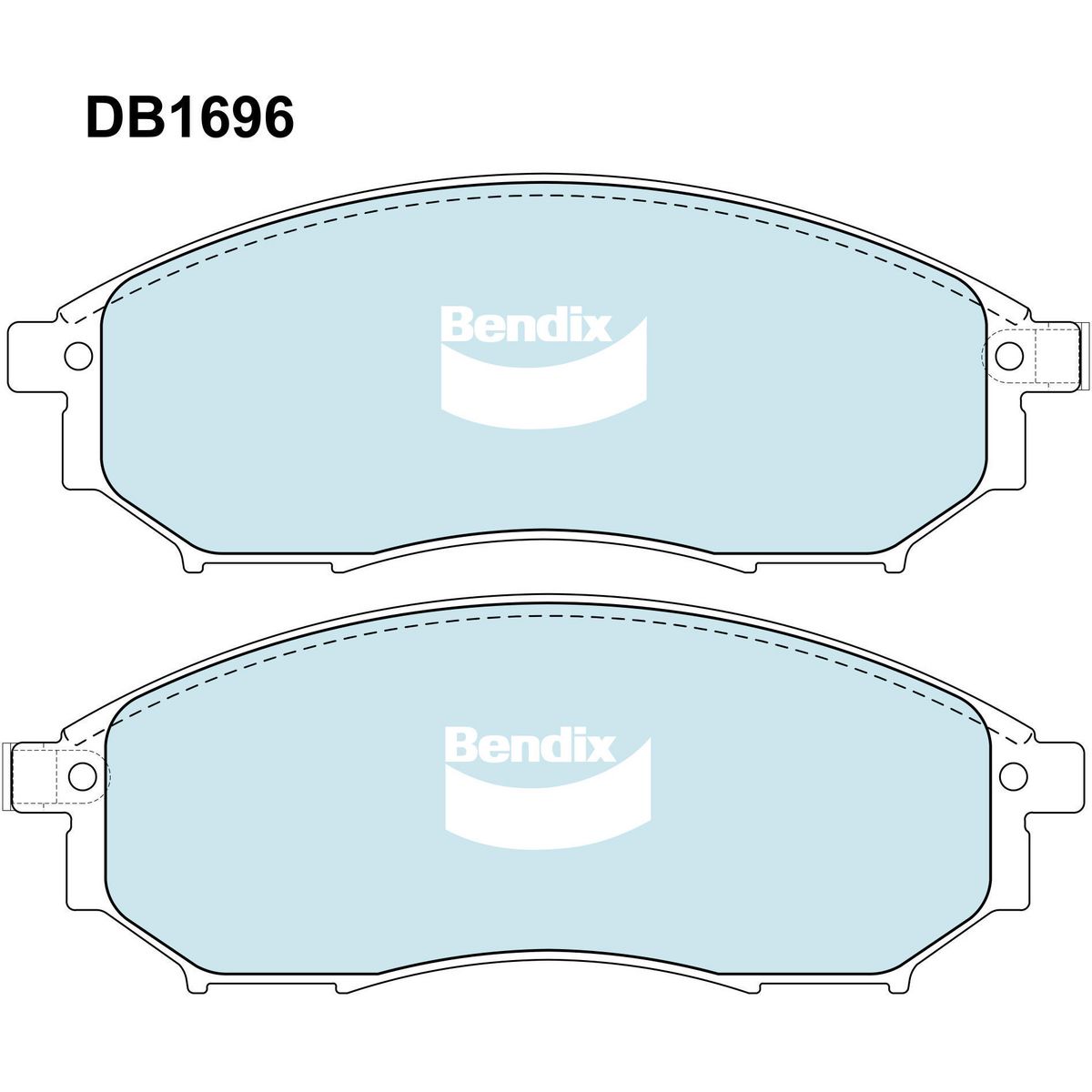 Bendix Ultimate Brake Pad Set Front DB1696 ULT