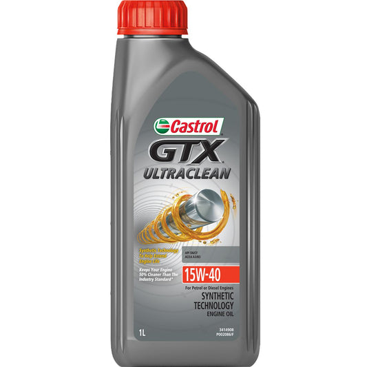 Castrol GTX Ultra Clean Semi Synthetic Engine Oil 15W-40 1L 3414908