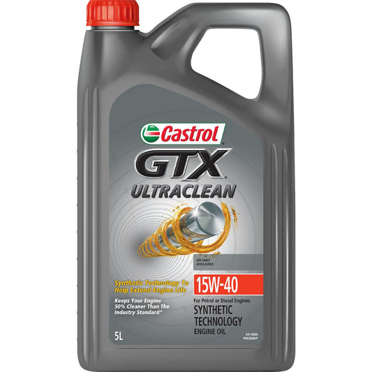 Castrol GTX Ultra Clean Semi Synthetic Engine Oil 15W-40 5L 3414906