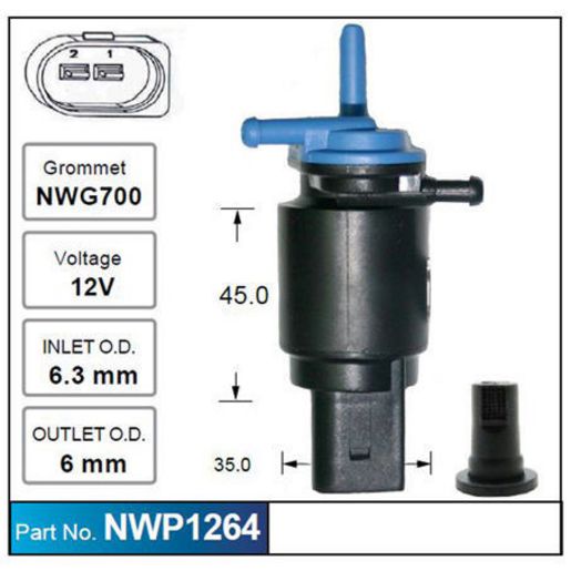 NICE Windscreen Washer Pump NWP1264