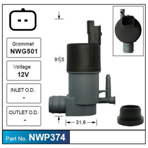 NICE Windscreen Washer Pump NWP374