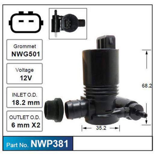 NICE Windscreen Washer Pump NWP381
