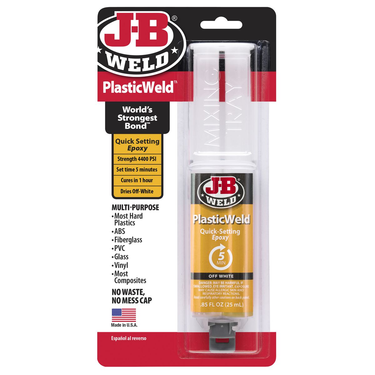 J-B Weld PlasticWeld Syringe 50132
