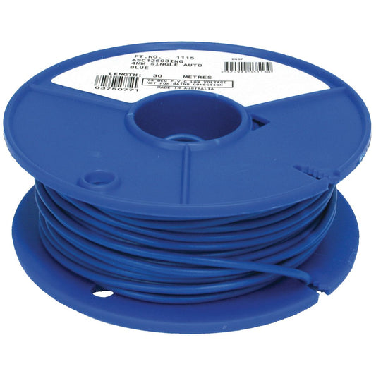 OEX Automotive Cable Single Core 4mm Blue 30M Roll ACX0727