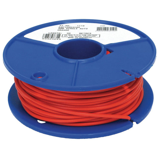 OEX Automotive Cable Single Core 4mm Orange 30M Roll ACX0730