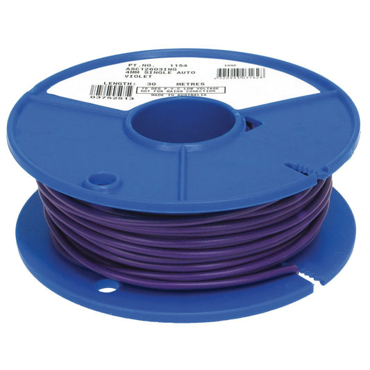 OEX Automotive Cable Single Core 4mm Violet 30M Roll ACX0733