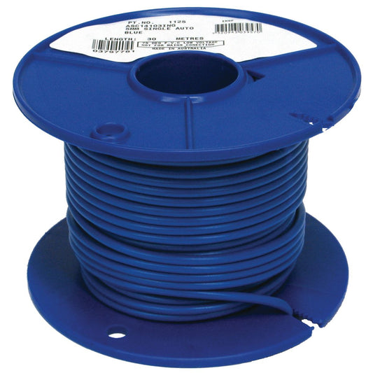 OEX Automotive Cable Single Core 5mm Blue 30M Roll ACX0754