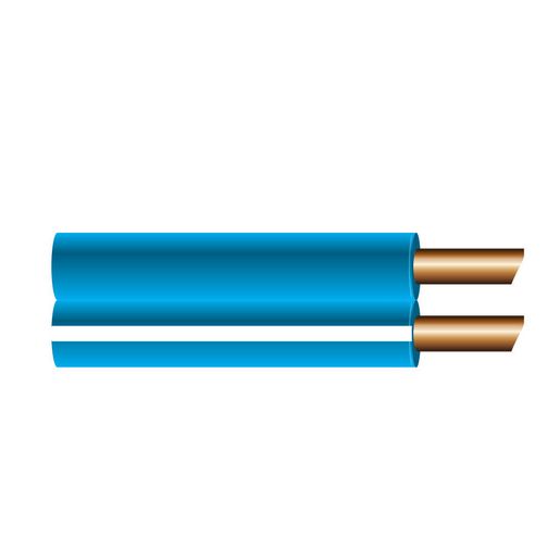 OEX 3mm Twin Core Automotive Cable, Figure 8, Blue With White Trace - 30M Roll ACX0830