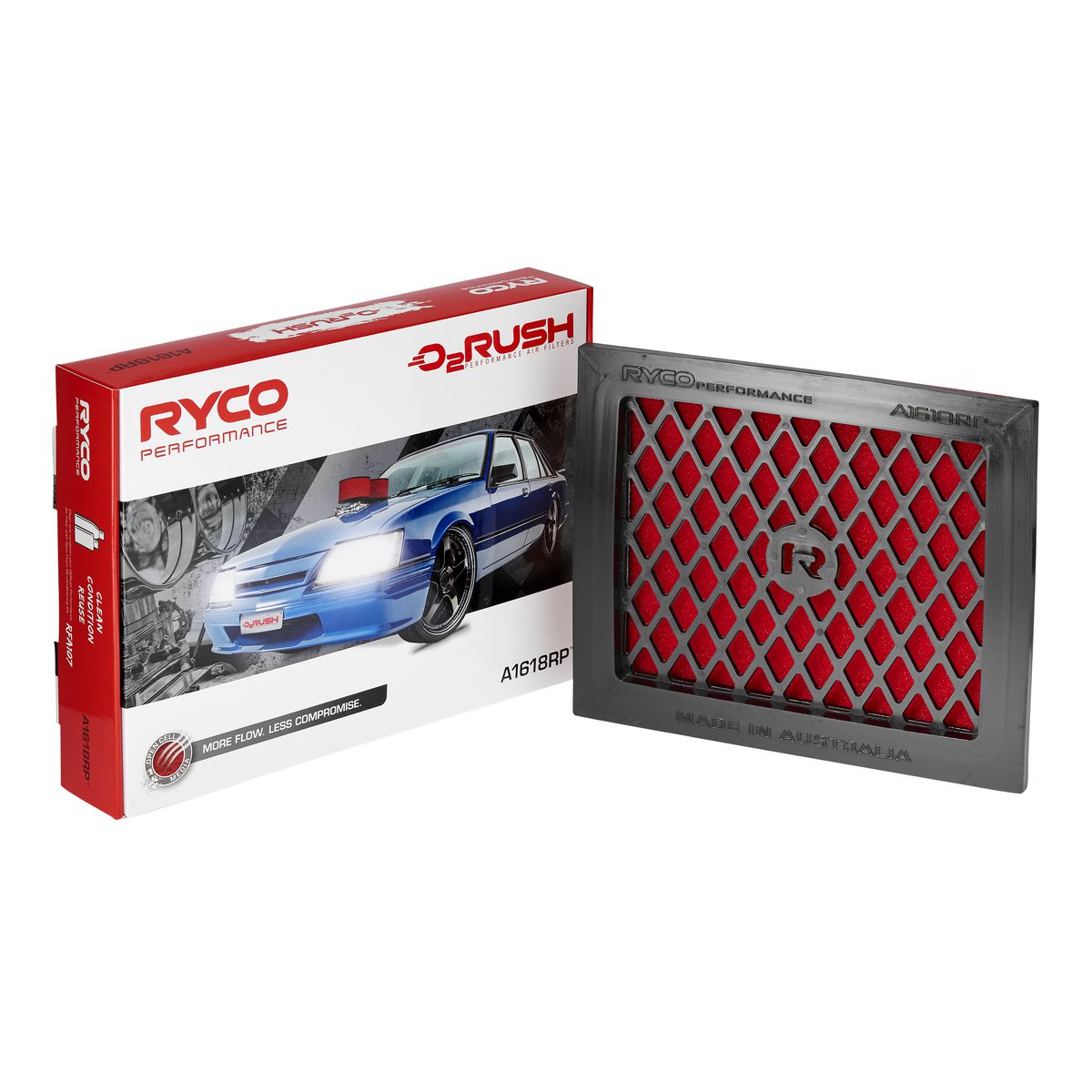 Ryco 02 Rush Performance Air Filter A1618RP