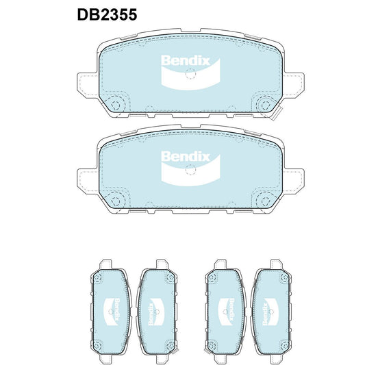 Bendix 4x4 Brake Pad Set Rear DB2355 -4WD