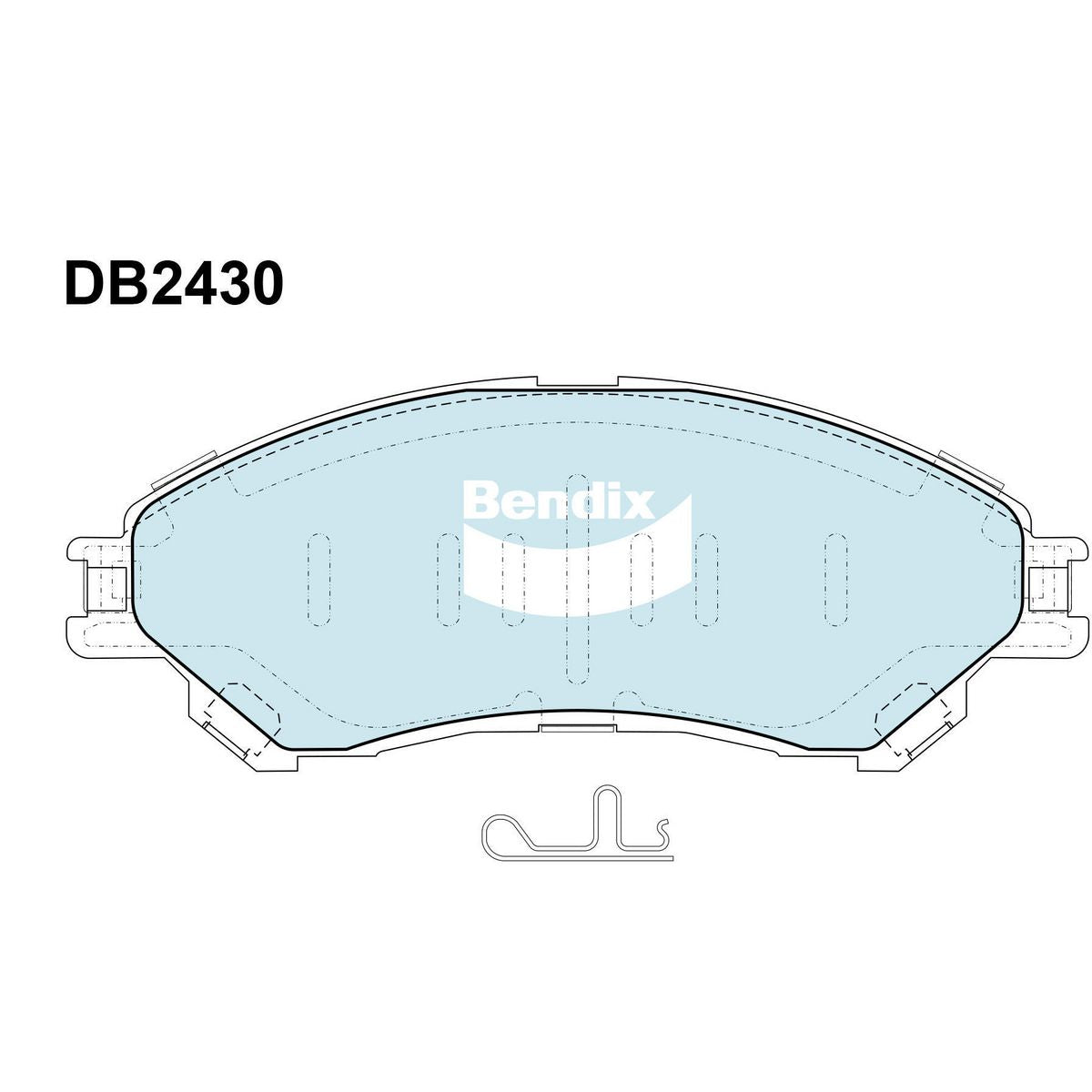 Bendix 4x4 Brake Pad Set Front DB2430 -4WD