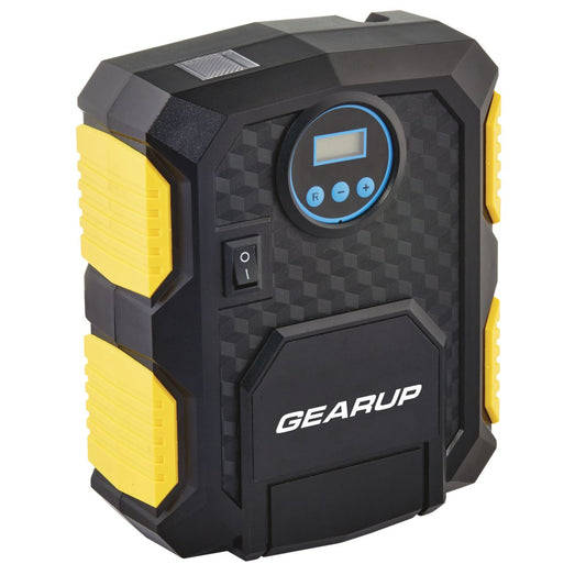 Gear Up 12V Tyre Inflator with LCD Digital Display. 27L/Min. 150 PSI (10.3 Bar) GUDTI27LPM