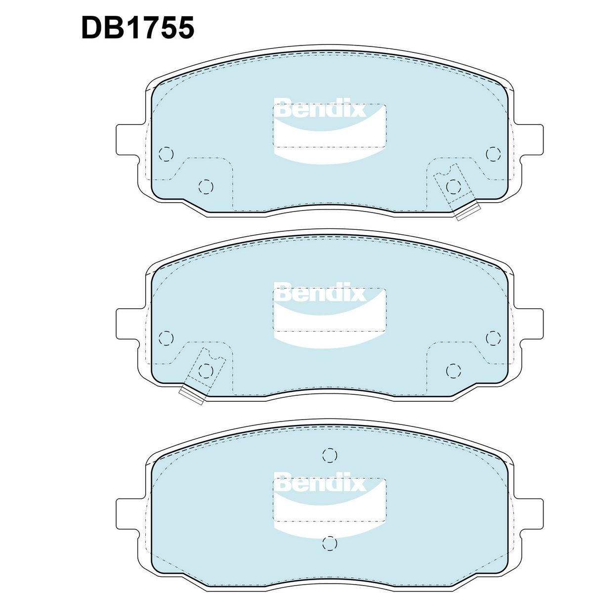 Bendix General CT Brake Pad Set DB1755 GCT