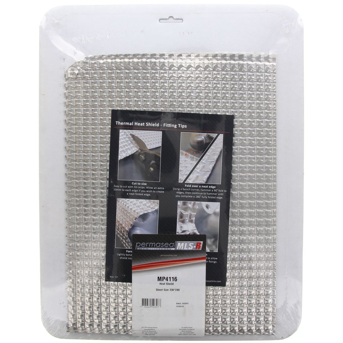 Permaseal Heat Shield 330x240x4.45mm MP4116