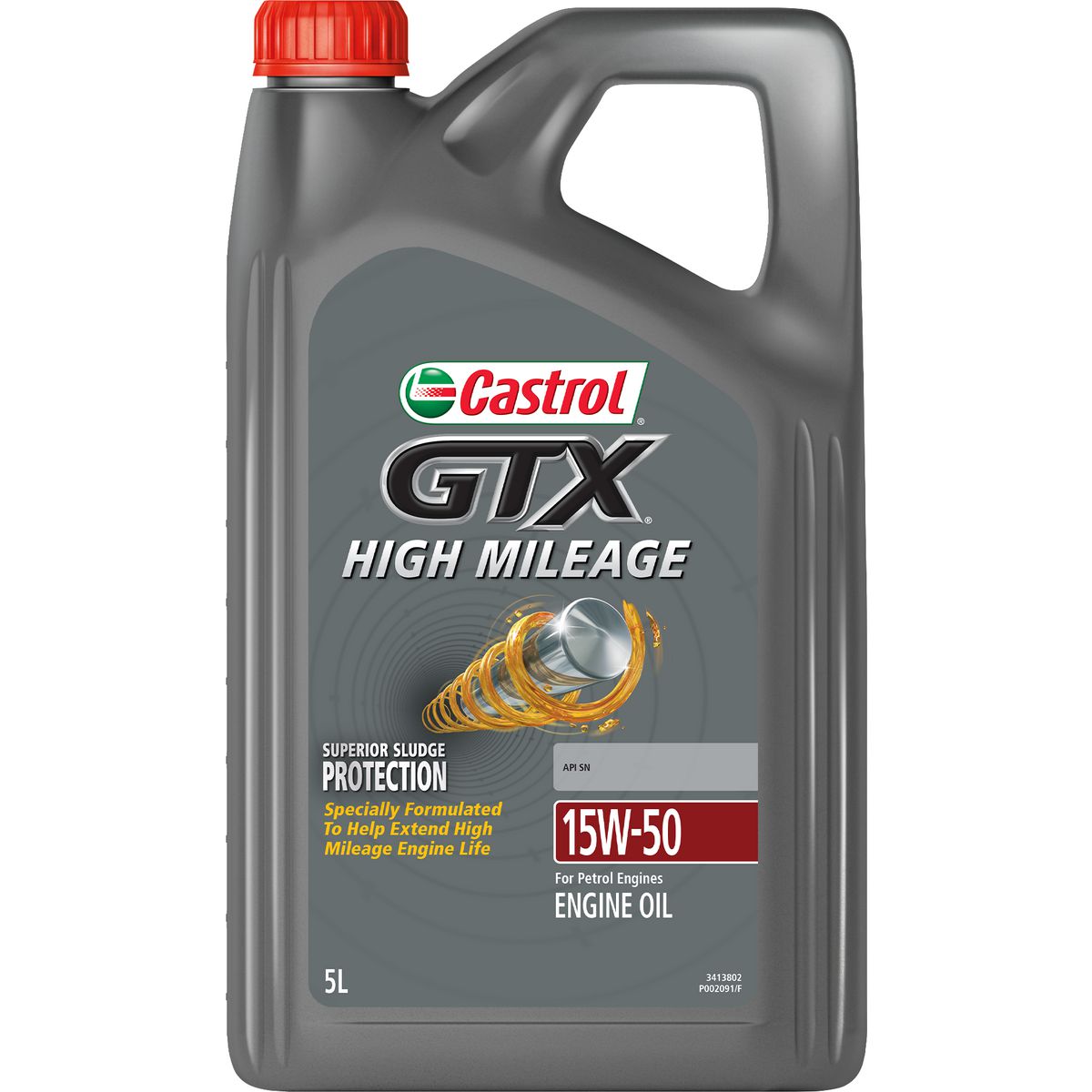 Castrol GTX High Mileage Engine Oil 15W-50 5L 3413802