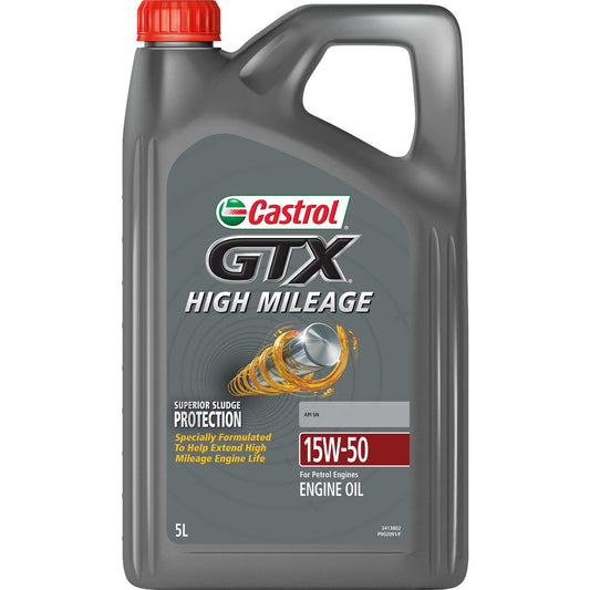 Castrol GTX High Mileage Engine Oil 15W-50 5L 3413802
