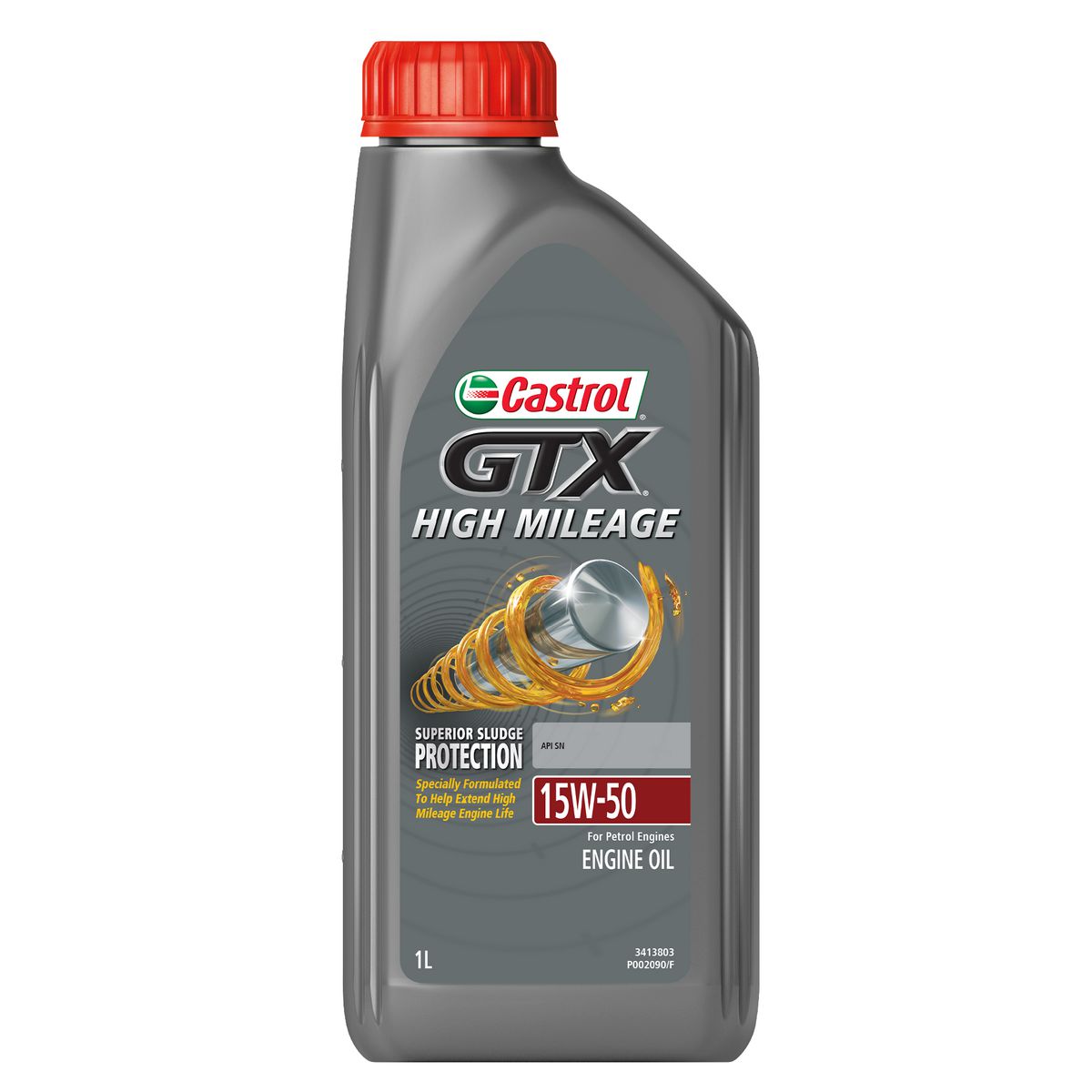 Castrol GTX High Mileage Premium Mineral Engine Oil 15W-50 1L 3413803