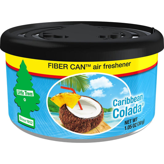 Little Trees Car Air Freshener Fiber Can Caribbean Colada 1 Pack