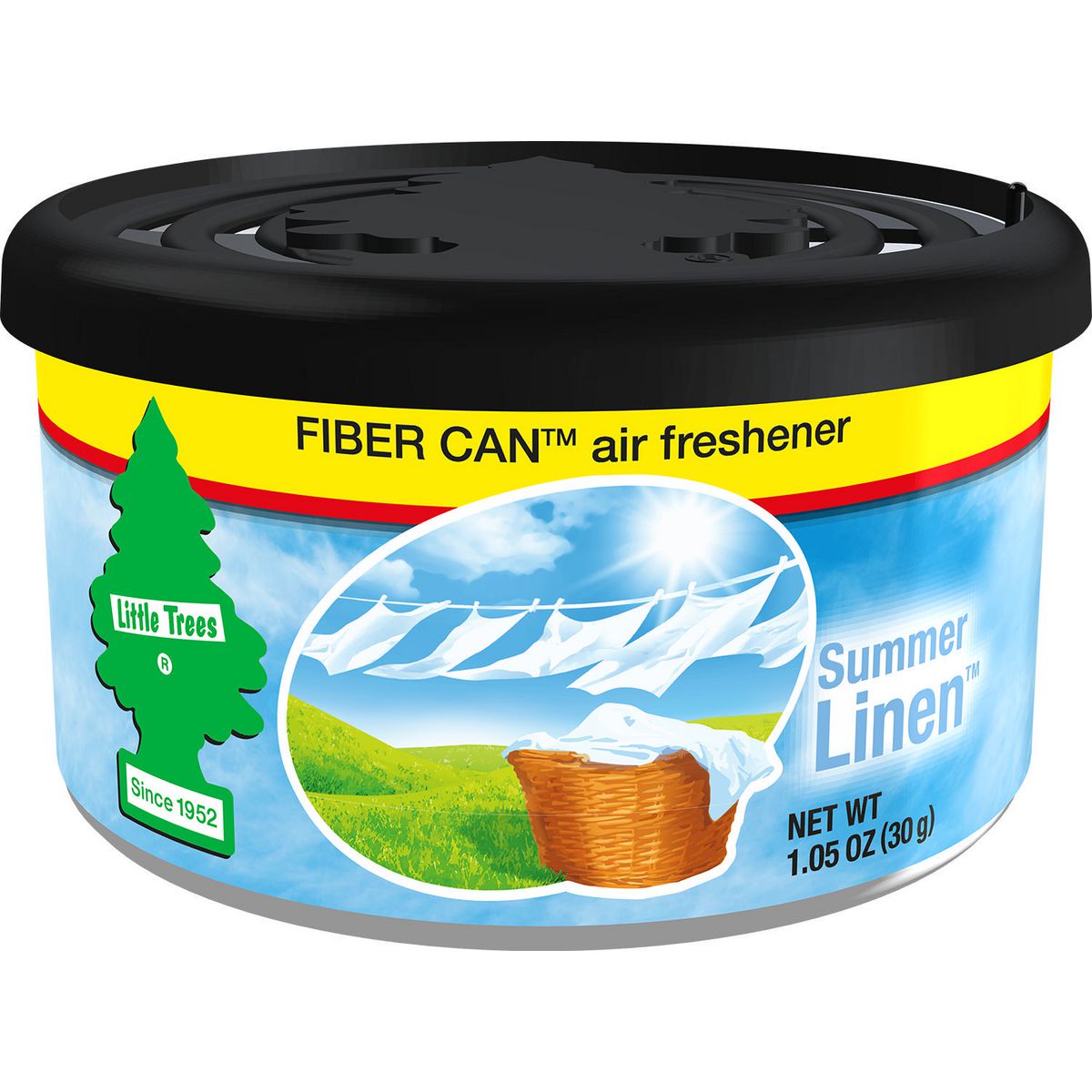 Little Trees Car Air Freshener Fiber Can Summer Linen 1 Pack