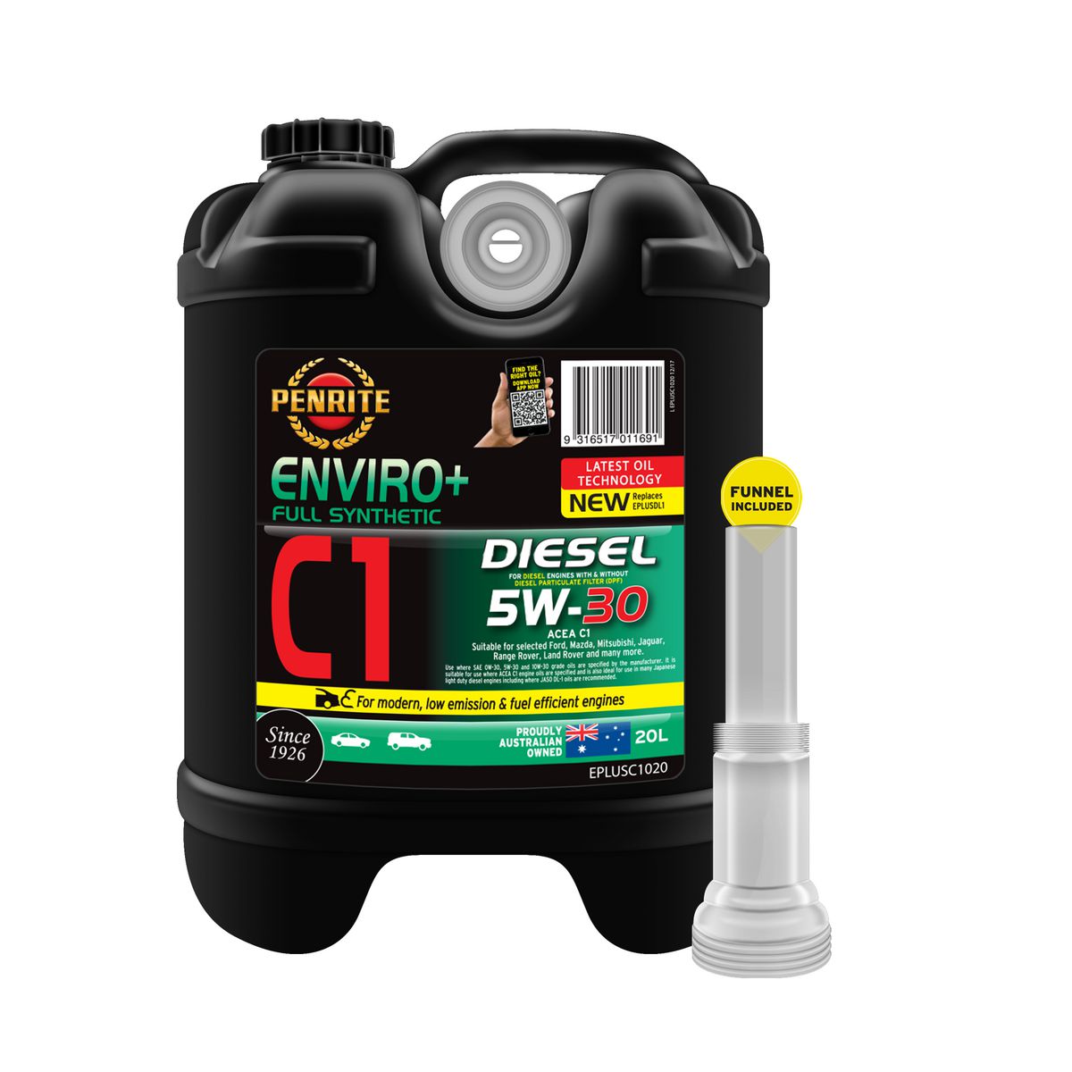 Penrite Enviro+ C1 5W-30 Diesel Engine Oil 20L