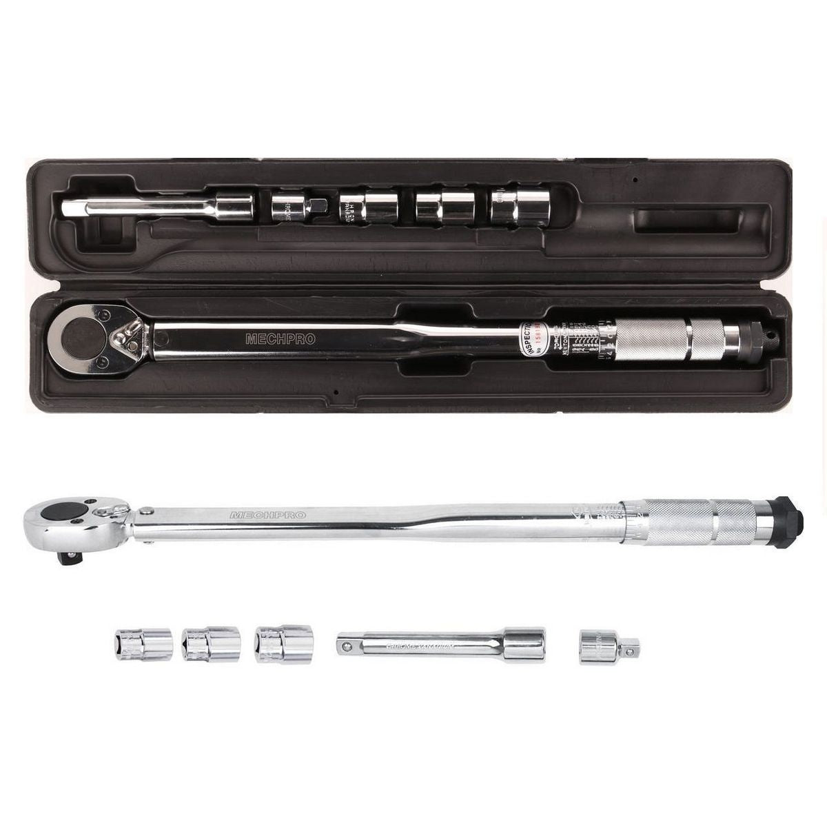 Mechpro Torque Wrench 1/2 Inch Drive w/ Sockets
