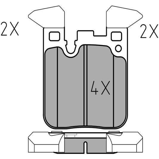 MEYLE Original Brake Pad Set Rear 025 250 2916