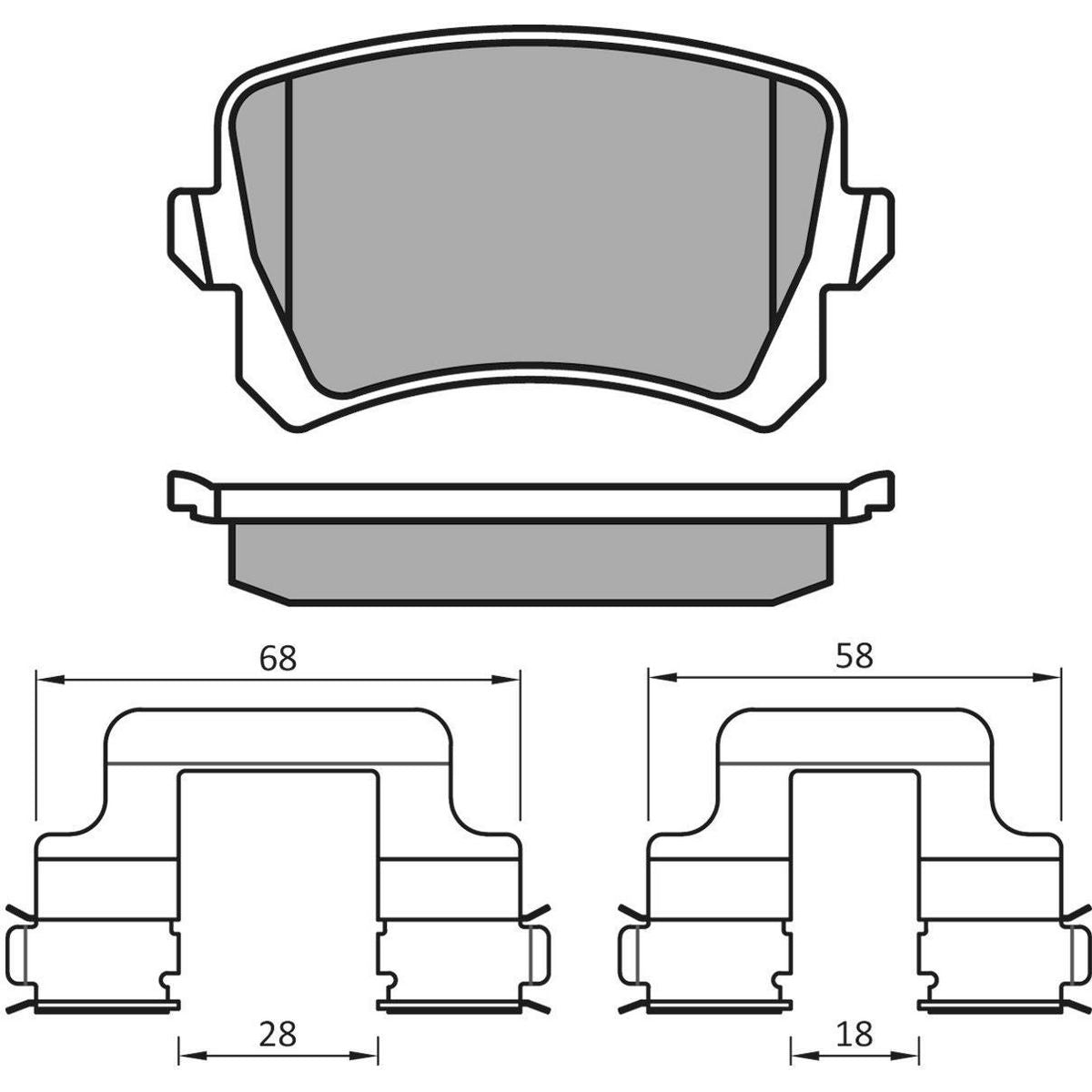 MEYLE Original Brake Pad Set Rear 025 244 8317