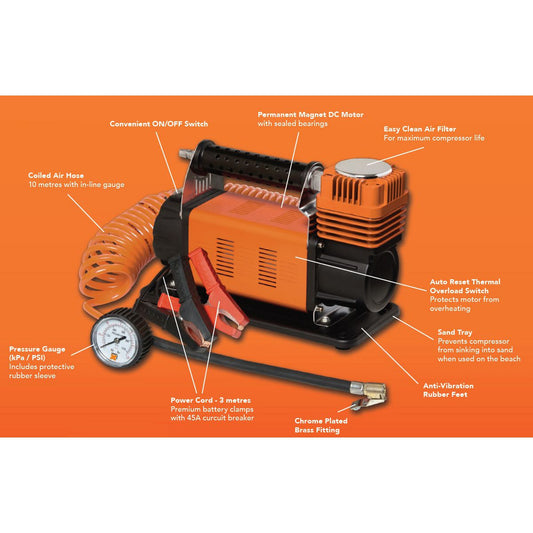 Maxi Trac 4x4 12V 160LPM 150psi Air Compressor