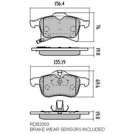 RDA Phantom Ceramic Brake Pad Set Front RDC2003