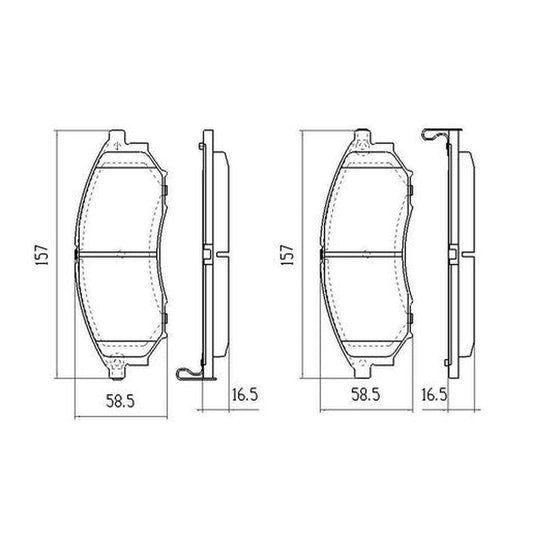 RDA Phantom Ceramic Brake Pad Set Front RDC2062