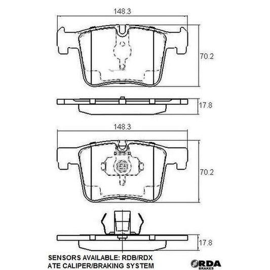 RDA Phantom Ceramic Brake Pad Set Front RDC2221