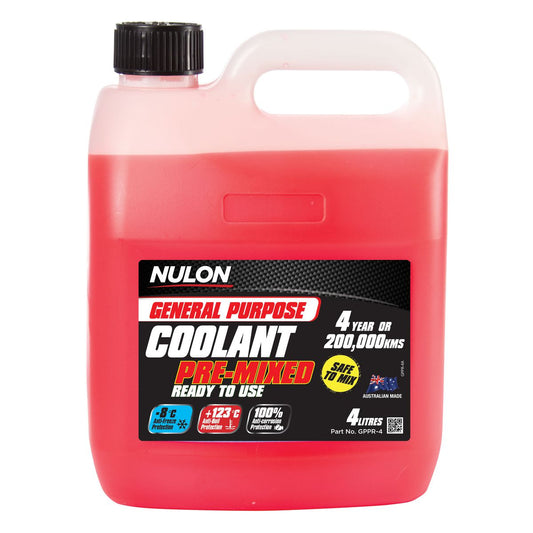 Nulon Coolant General Purpose Red Pre-mix 4L