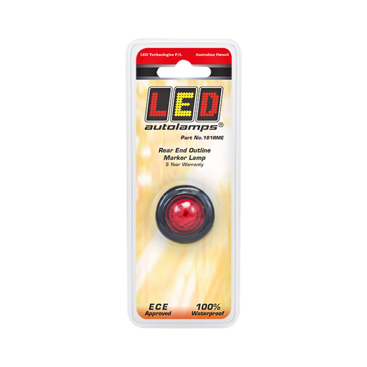 LED Autolamps Rear Marker Red 12-24V 181RME