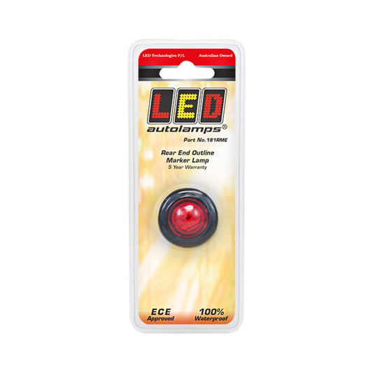 LED Autolamps Rear Marker Red 12-24V 181RME