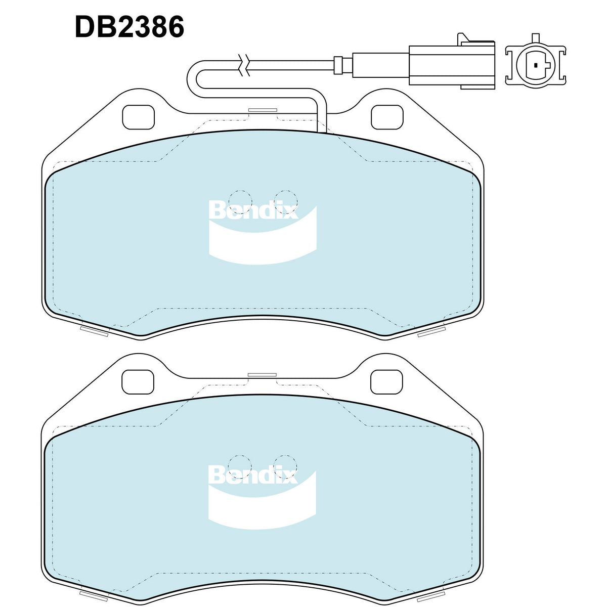 Bendix General CT Brake Pad Set Front DB2386 GCT