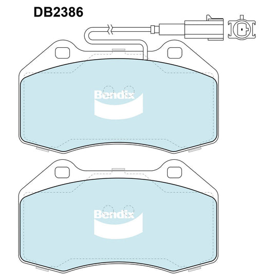Bendix General CT Brake Pad Set Front DB2386 GCT
