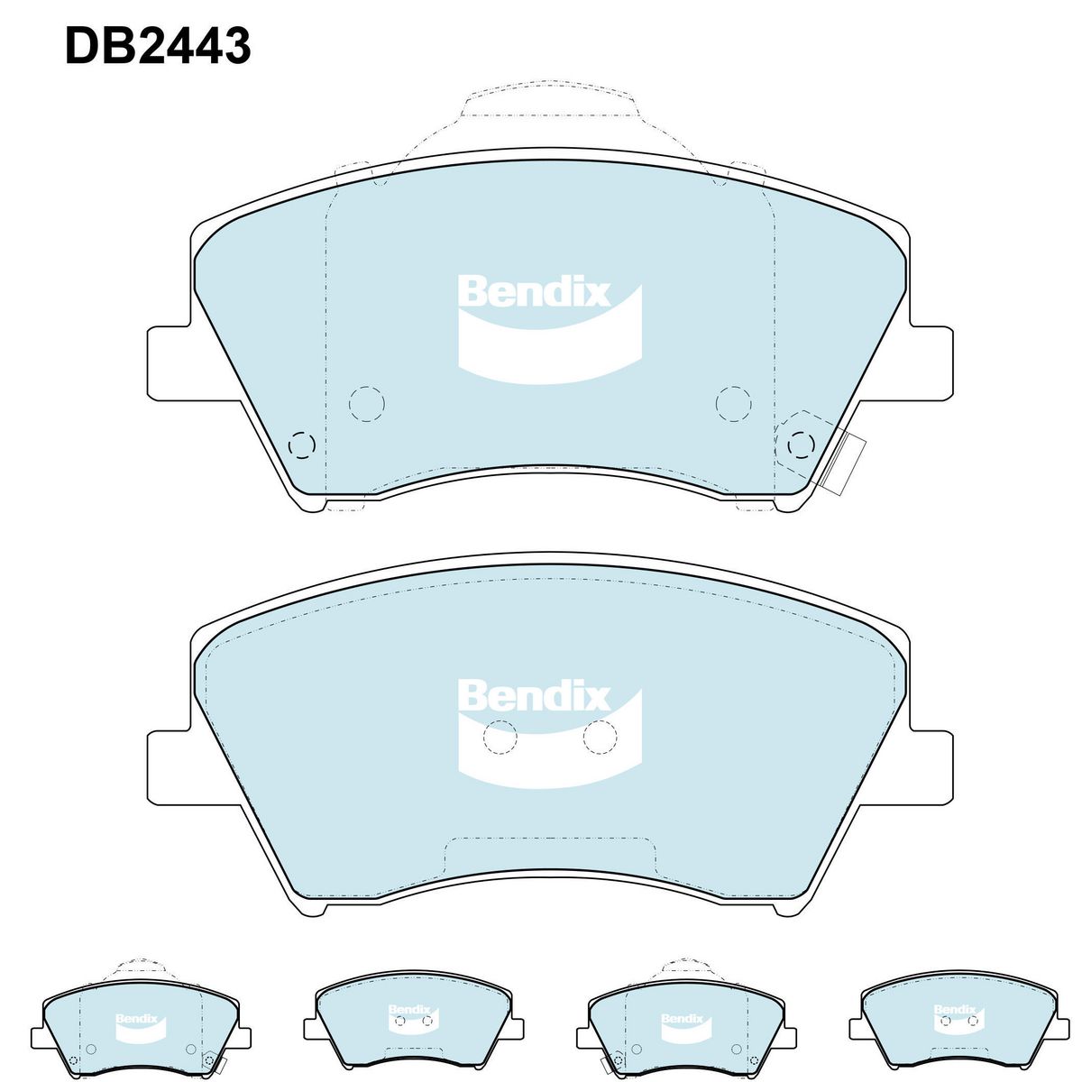 Bendix General CT Brake Pad Set Front DB2443 GCT