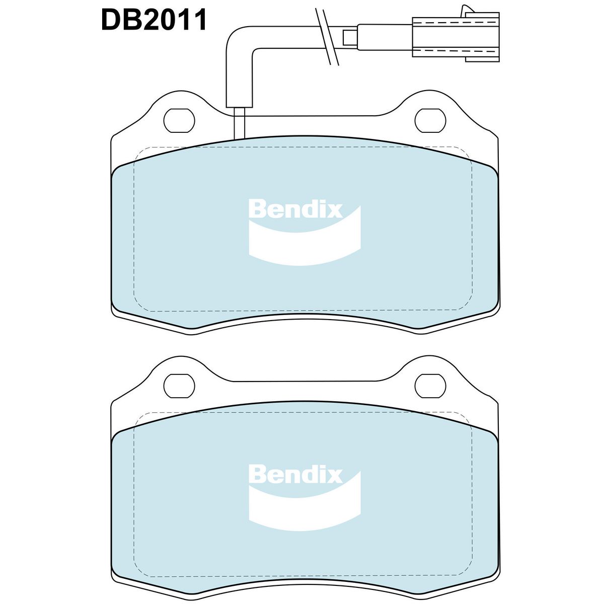 Bendix General CT Brake Pad Set Front DB2011 GCT