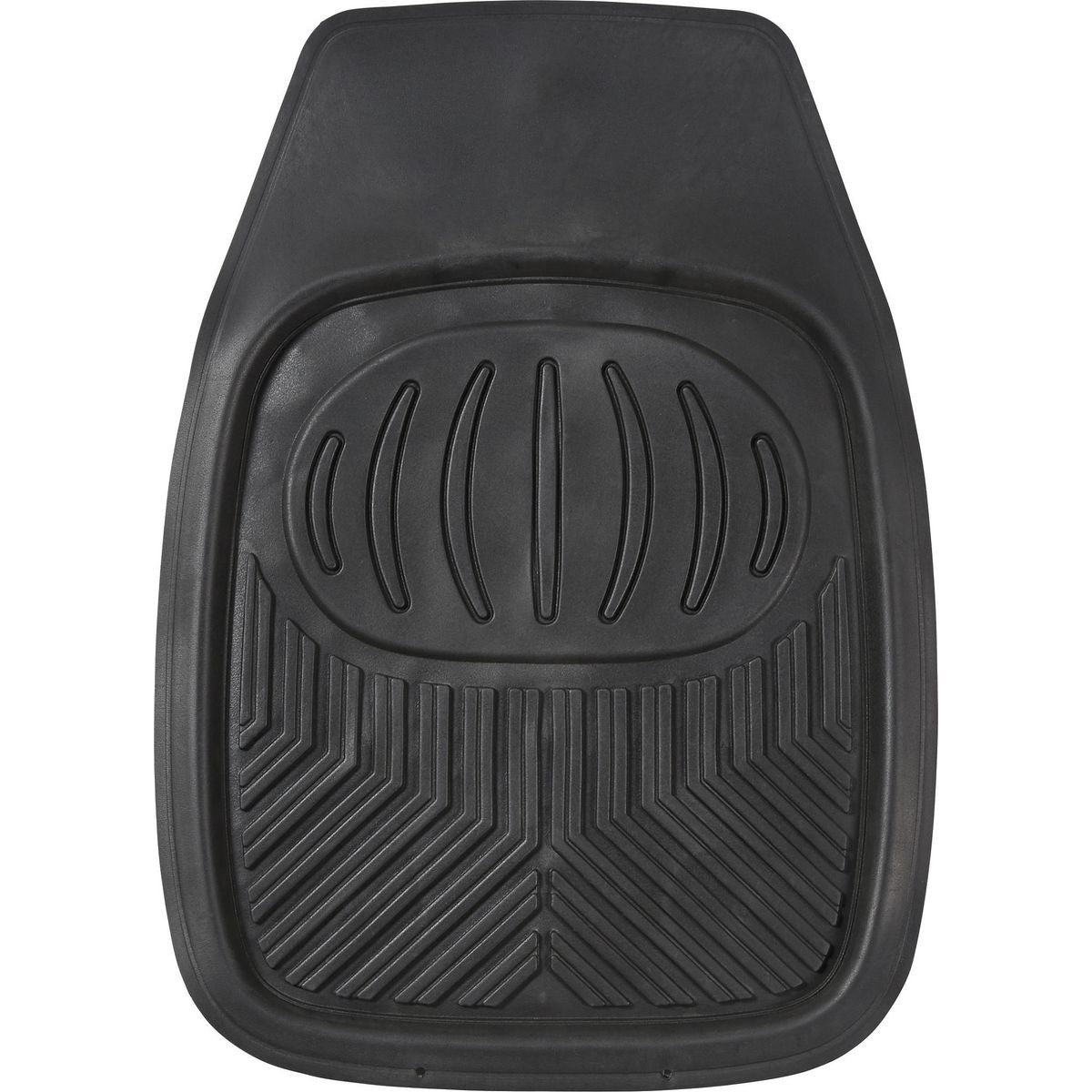Maxi Trac 4x4 Black Rubber Shallow Dish Car Floor Mats Set of 4